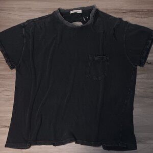 We The Free Black Distressed Oversized Tshirt Medium Only worn twice